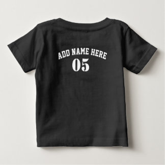 Personalisierte Vintage Baseballnummer Retro Baby T-shirt