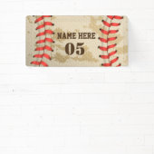 Personalisierte Vintage Baseballnummer Retro Banner (InSitu)