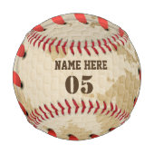 Personalisierte Vintage Baseballnummer Retro Baseball (Vorderseite)