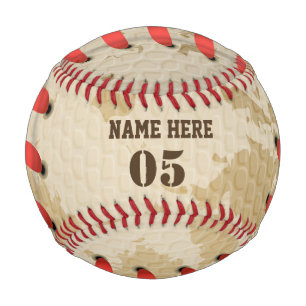 Personalisierte Vintage Baseballnummer Retro Baseball