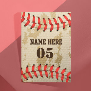 Personalisierte Vintage Baseballnummer Retro Briefpapier