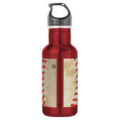 Personalisierte Vintage Baseballnummer Retro Edelstahlflasche (Rückseite)