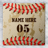 Personalisierte Vintage Baseballnummer Retro Fliese