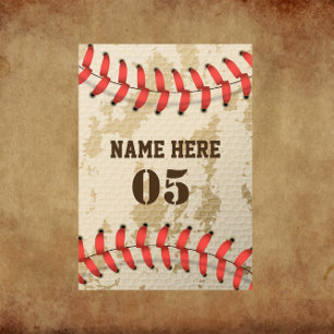 Personalisierte Vintage Baseballnummer Retro Flyer