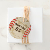 Personalisierte Vintage Baseballnummer Retro Geschenkanhänger (Beispiel)