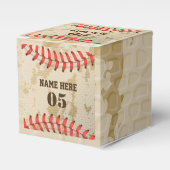 Personalisierte Vintage Baseballnummer Retro Geschenkschachtel (Vorderseite)