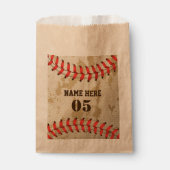 Personalisierte Vintage Baseballnummer Retro Geschenktütchen (Vorderseite)