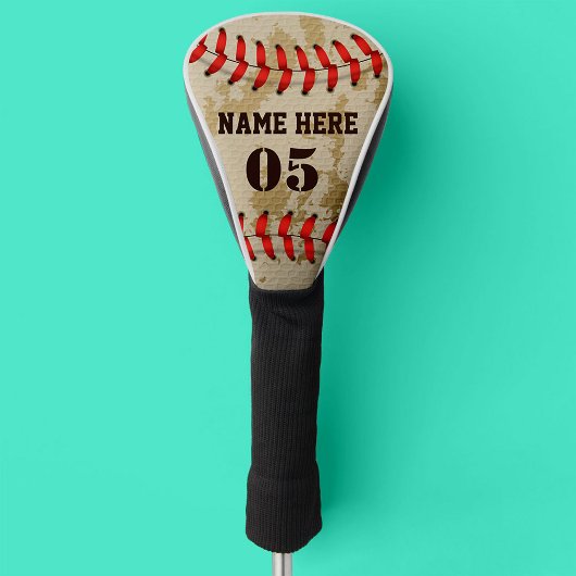 Personalisierte Vintage Baseballnummer Retro Golf Headcover