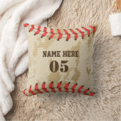 Personalisierte Vintage Baseballnummer Retro Kissen (Decke)