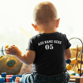 Personalisierte Vintage Baseballnummer Retro Kleinkind T-shirt