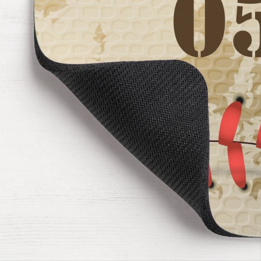 Personalisierte Vintage Baseballnummer Retro Mousepad (Ecke)