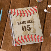 Personalisierte Vintage Baseballnummer Retro Planer
