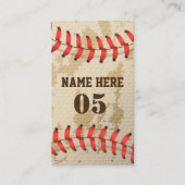 Personalisierte Vintage Baseballnummer Retro Rabattkarte (Vorderseite)
