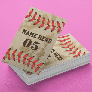 Personalisierte Vintage Baseballnummer Retro Rabattkarte