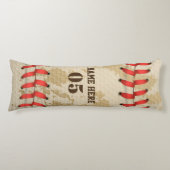 Personalisierte Vintage Baseballnummer Retro Seitenschläferkissen (Vorderseite)