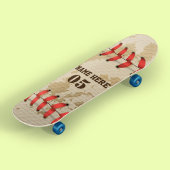 Personalisierte Vintage Baseballnummer Retro Skateboard