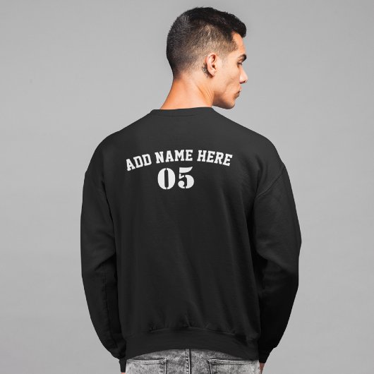 Personalisierte Vintage Baseballnummer Retro Sweatshirt