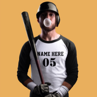 Personalisierte Vintage Baseballnummer Retro T-Shirt