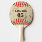 Personalisierte Vintage Baseballnummer Retro Tischtennis Schläger (Vorderseite)
