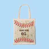 Personalisierte Vintage Baseballnummer Retro Tragetasche