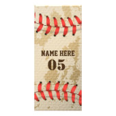 Personalisierte Vintage Baseballnummer Retro Werbekarte (Hinten)