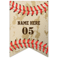 Personalisierte Vintage Baseballnummer Retro