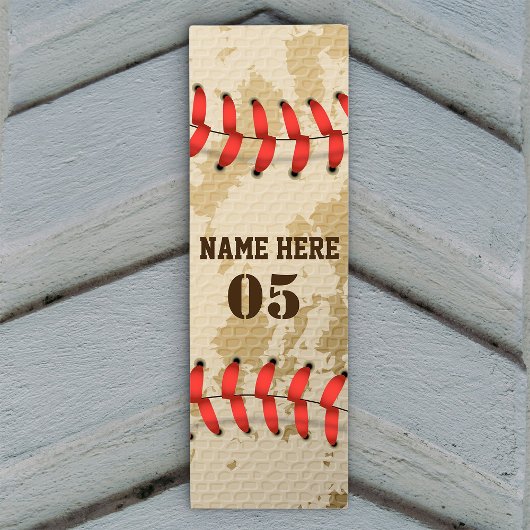 Personalisierte Vintage Baseballnummer Retro Yogamatte
