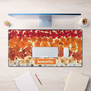 Personalisierte Vintage Blume Ombre Schreibtischunterlage