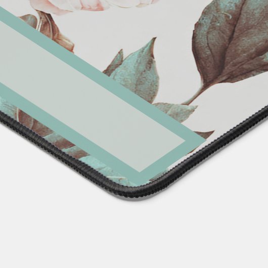 Personalisierte Vintage Blume Schreibtischmatte (Ecke)