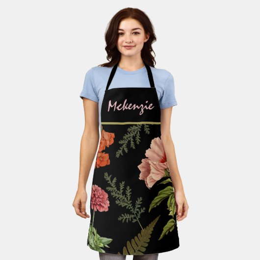Personalisierte Vintage Blume Schürze (Getragen)