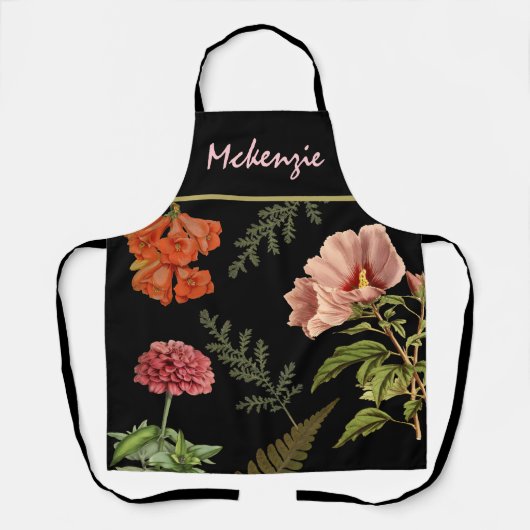 Personalisierte Vintage Blume Schürze (Vorderseite)