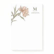 Personalisierte Vintage-Blumen-Botanik-Monogramm