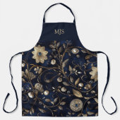 Personalisierte Vintage-Blumen Schürze (Vorderseite)