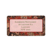 Personalisierte Vintage botanische Viktorianische  Adressaufkleber (Vorne)