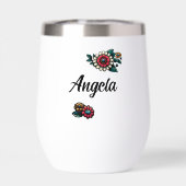 Personalisierte Vintage Bücher, Kaffee und Blume (Rückseite)