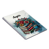 Personalisierte Vintage Bücher, Kaffee und Blume Notizblock (Rechte Seite)