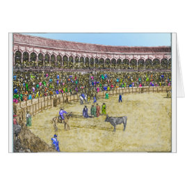 Personalisierte Vintage Bullfight-Karte