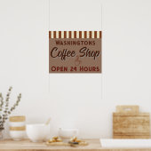 Personalisierte Vintage-Café-Schild-Kunst Poster (Küche)