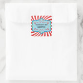 Personalisierte Vintage Circus Party Sticker (Tasche)