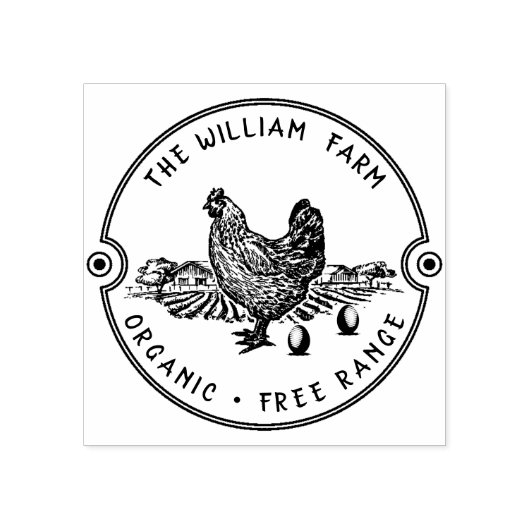 Personalisierte Vintage ⎢ Ei-Briefmarke Gummistempel (Prägung)