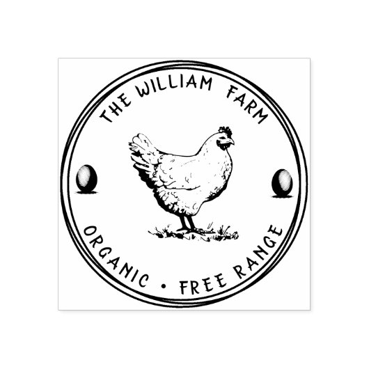 Personalisierte Vintage ⎢ Ei-Briefmarke Gummistempel (Prägung)