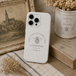 Personalisierte Vintage-Elfenbein-Ästhetik im fran iPhone 15 Pro Hülle