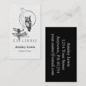 Personalisierte Vintage Eulen-Collage Visitenkarte (Vorne/Hinten)