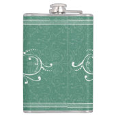 Personalisierte Vintage Farbe Geblüht Flachmann (Rückseite)