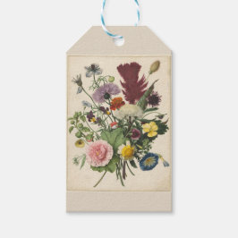 Personalisierte Vintage florale Historische Geschenkanhänger