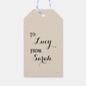 Personalisierte Vintage florale Historische Geschenkanhänger (Rückseite)