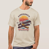 Personalisierte Vintage Flugzeugführerakademie T-Shirt (Vorderseite)