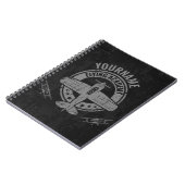 Personalisierte Vintage Flugzeugpilotenakademie Notizblock (Linke Seite)