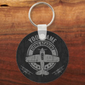 Personalisierte Vintage Flugzeugpilotenakademie Schlüsselanhänger (Vorderseite)