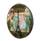 Personalisierte Vintage FotoCollage Dartscheibe (Vorderseite rechts)